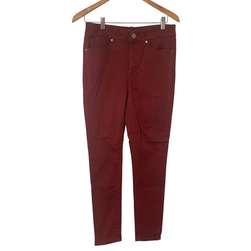 Seven7 Jeans Rust Red Tummyless High Rise Skinny Size 10 Normcore